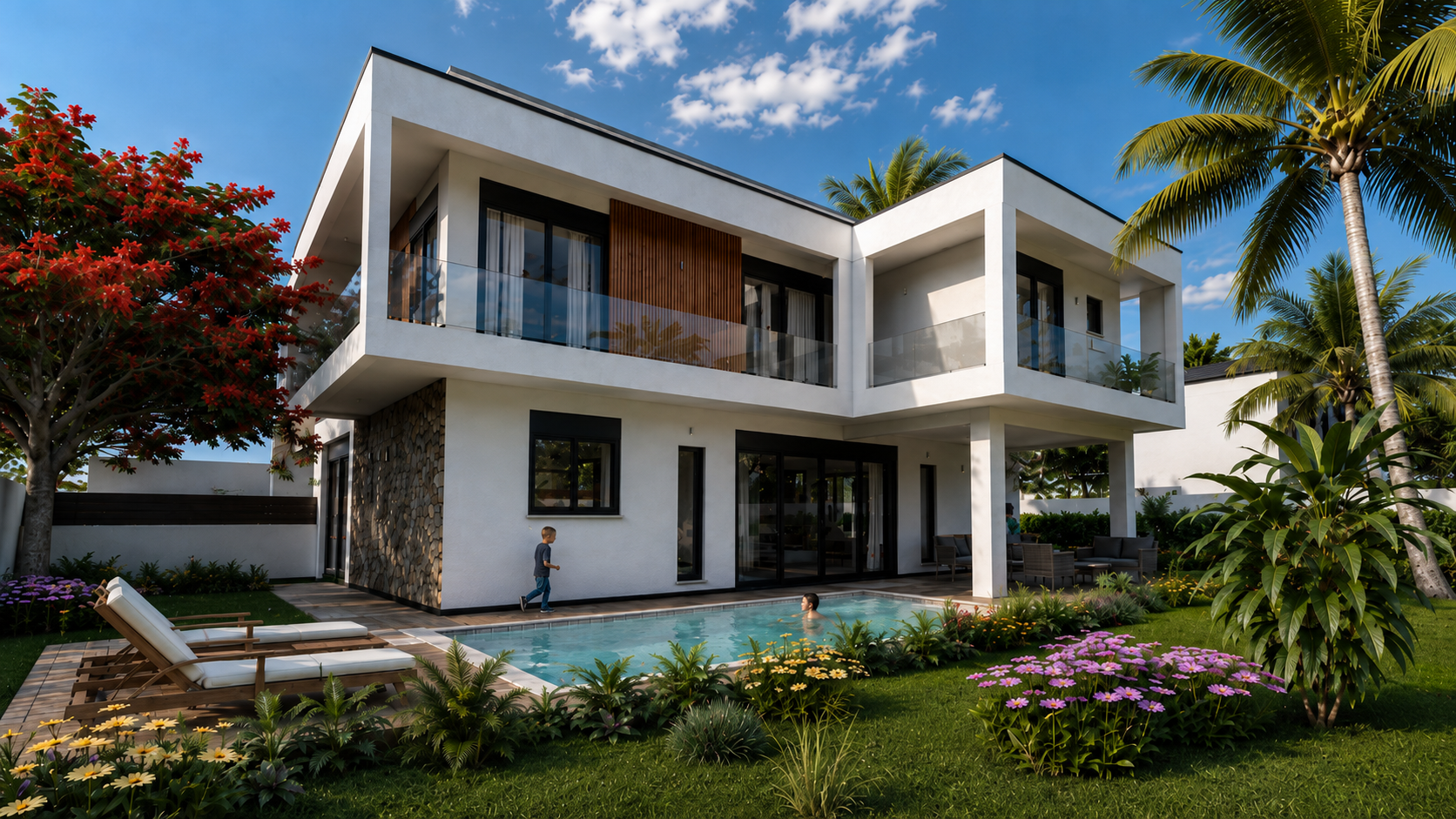 Villa Palmiste — rendu 3D du modèle